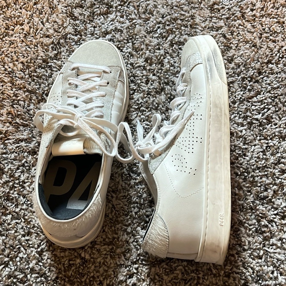 P448 white sneakers